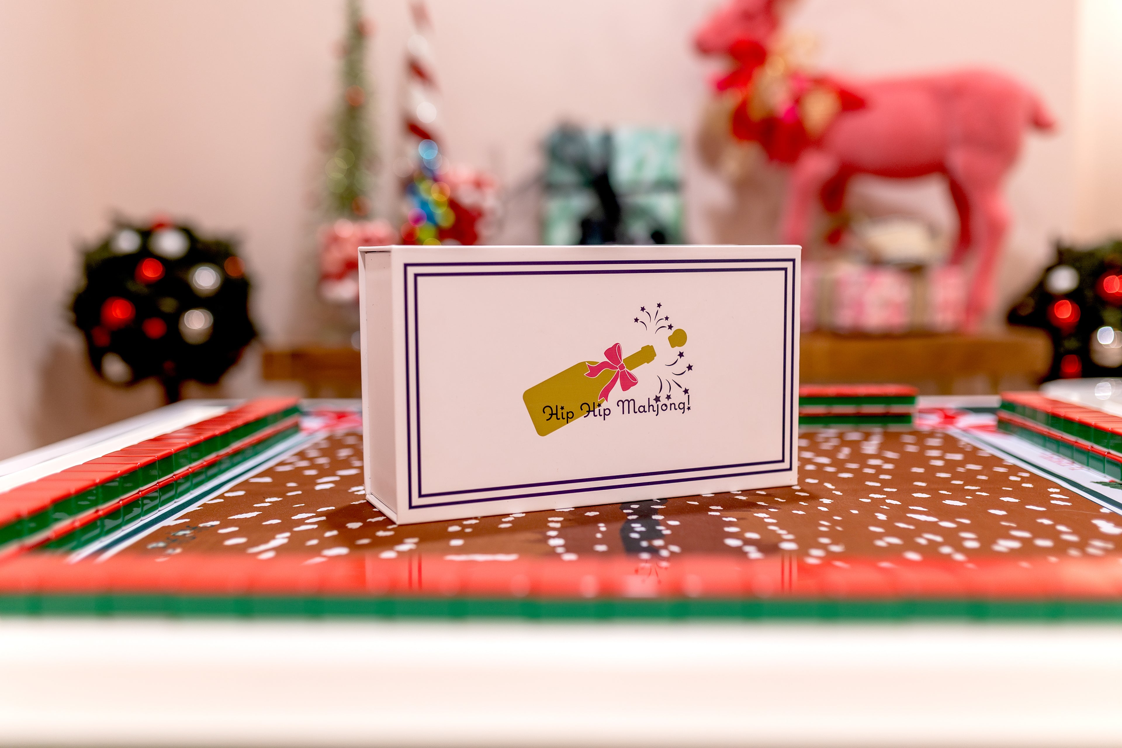 Hip Hip Mahjong tile box with logo