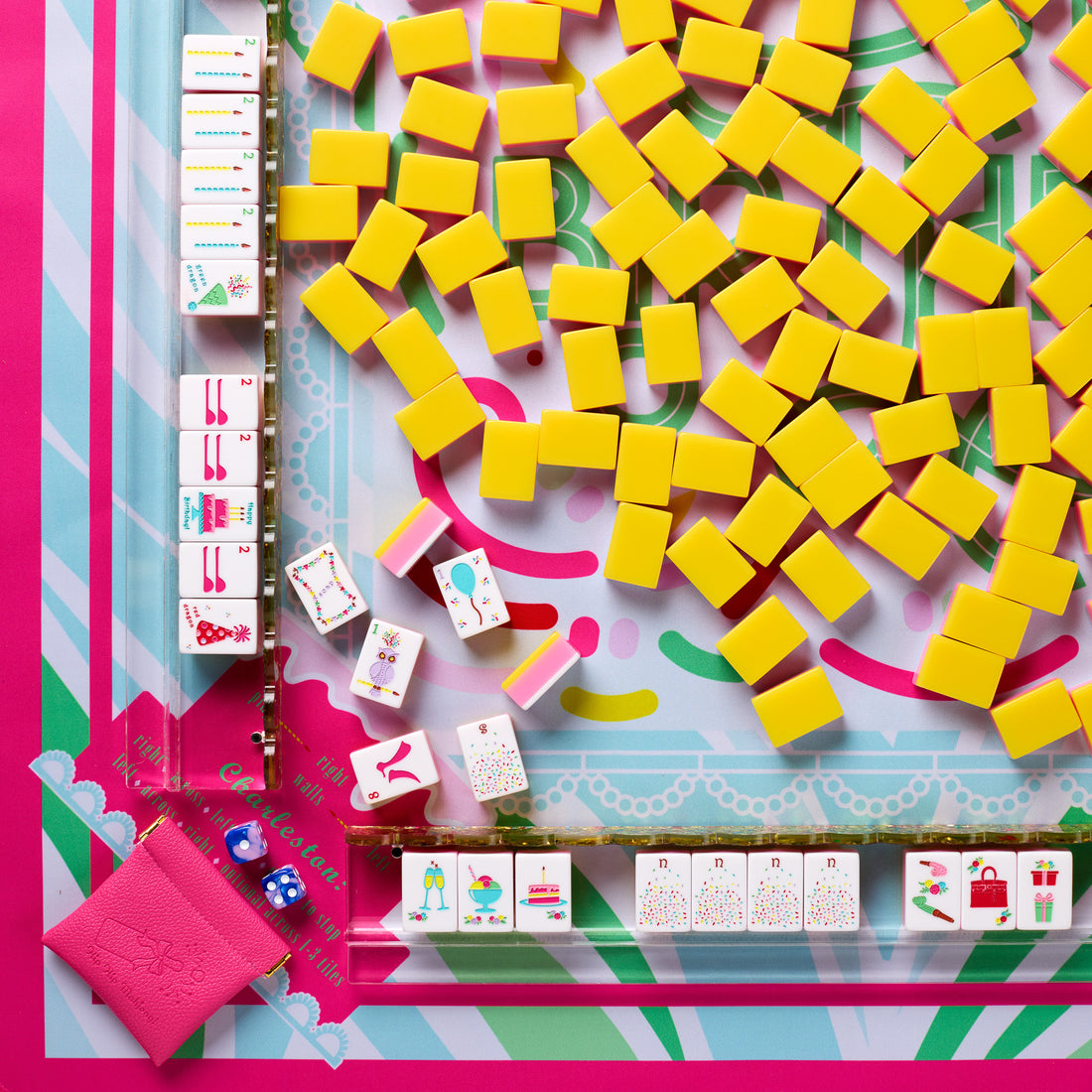 HipHipMahjong Birthday Tiles Table Scape